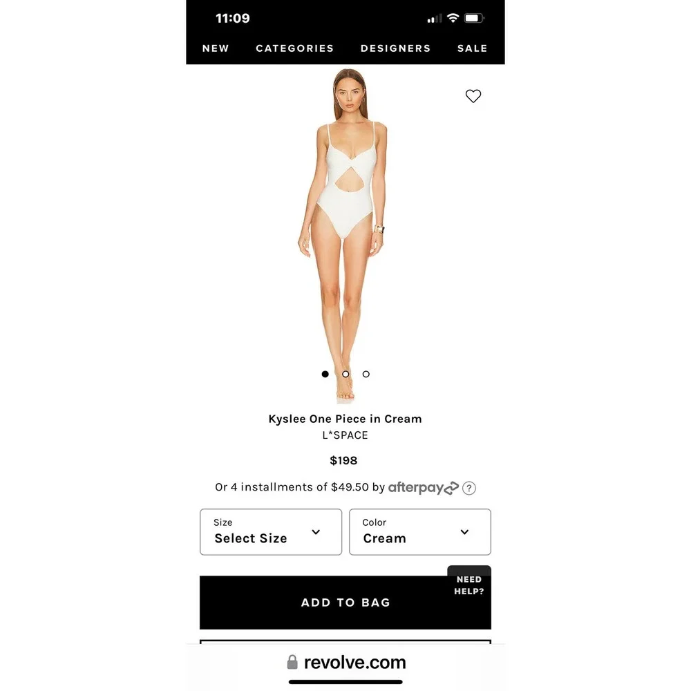 L*SPACE Kyslee One Piece Bodysuit Unpadded in Cream Size S NWT